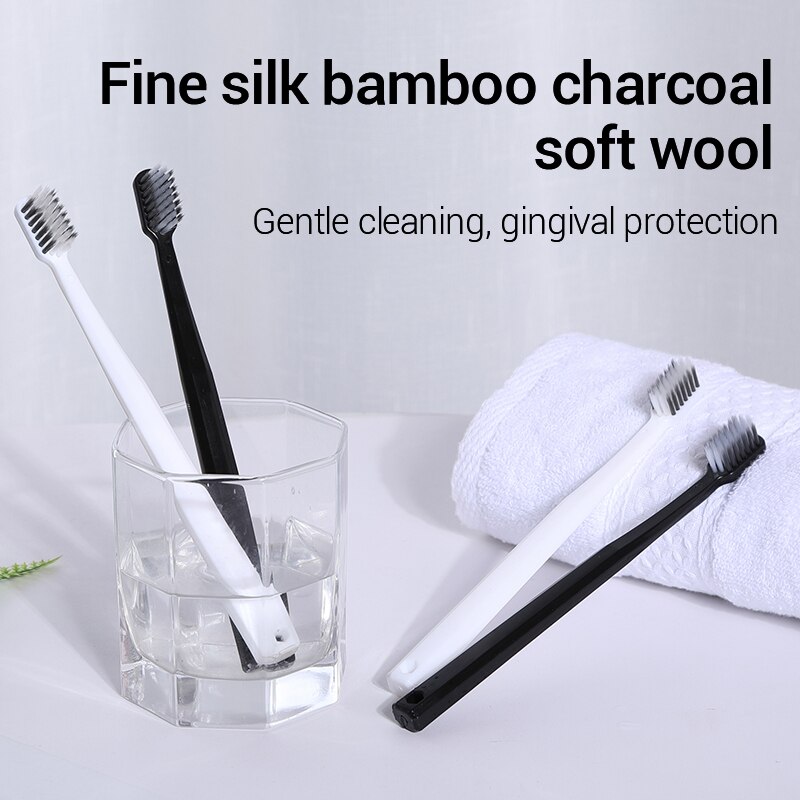 10PC Bamboo Charcoal Brush Sil - Bamboo Toothbrush ulasan dan harga