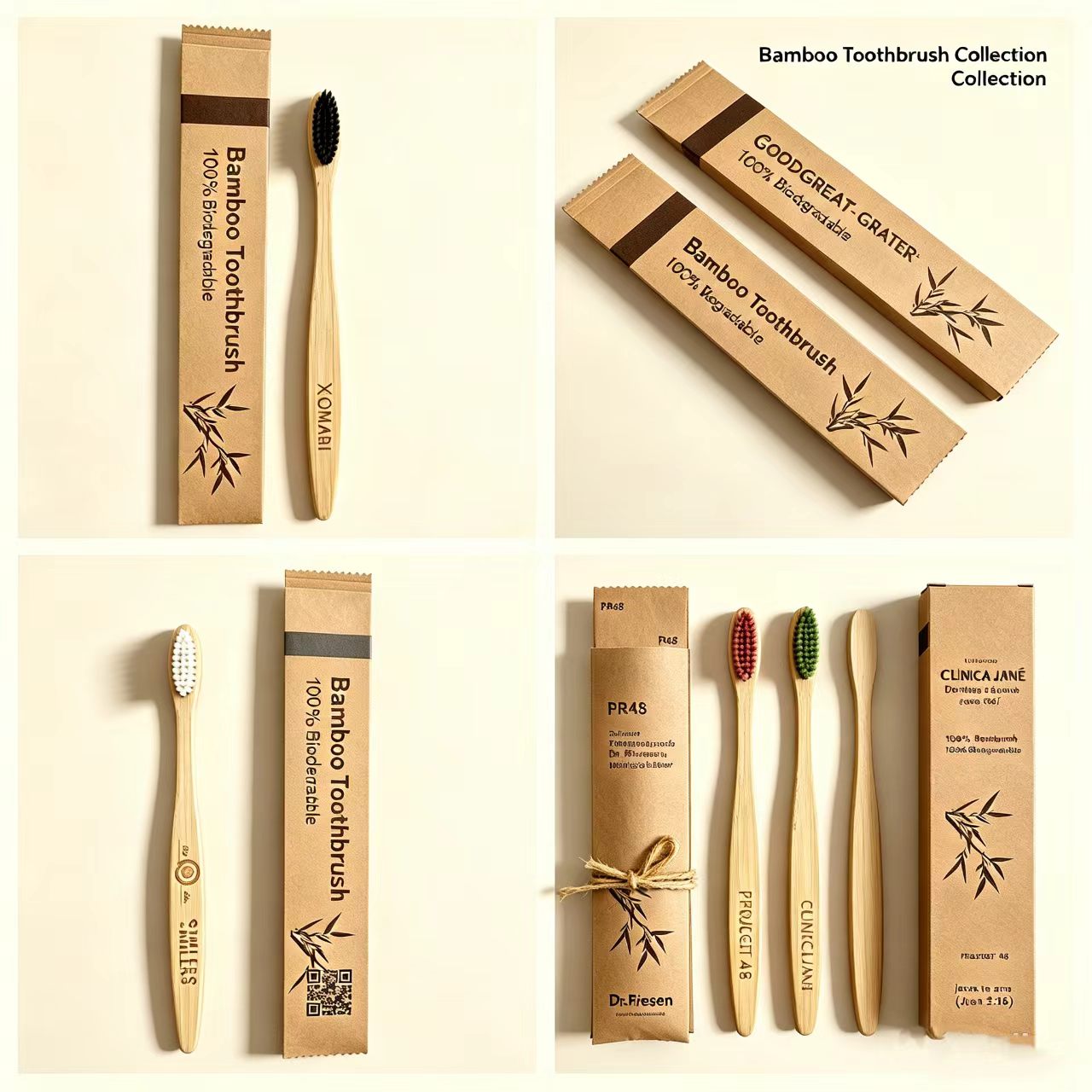 Bamboo Toothbrushes 100Pcs Eco - Bamboo Toothbrush ulasan dan harga