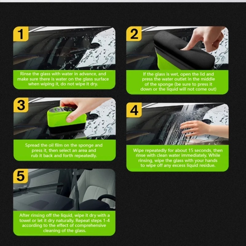 Non Toxic Car Glass Oil Film R - Eco Sponge ulasan dan harga