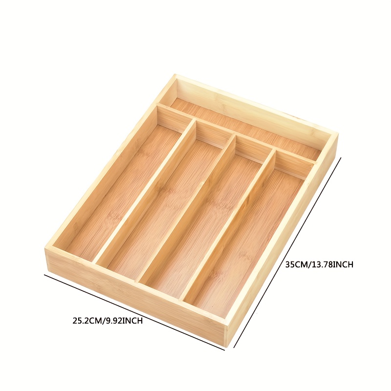 Bamboo Kitchen Drawer Organize - Bamboo Cutlery ulasan dan harga