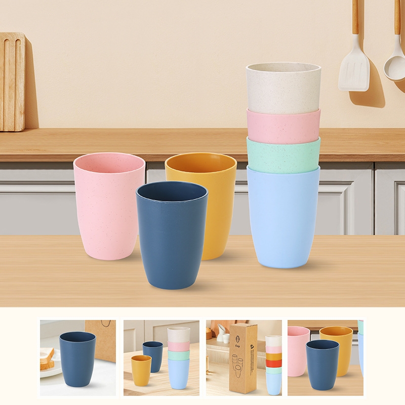 Wheat Straw Cups 6pcs Unbreaka - Reusable Straw ulasan dan harga