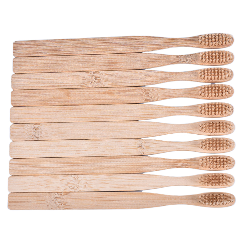 10 Pack Bamboo Wood Handle Too - Bamboo Toothbrush ulasan dan harga