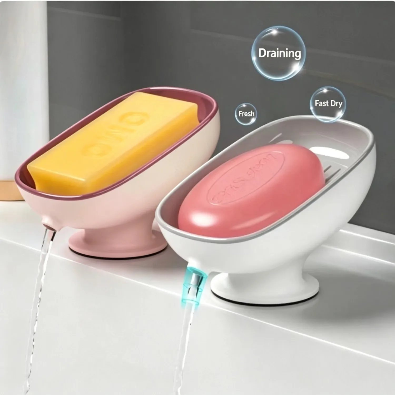 1pcs Drain Soap Holder Leaf Sh - Eco Sponge ulasan dan harga