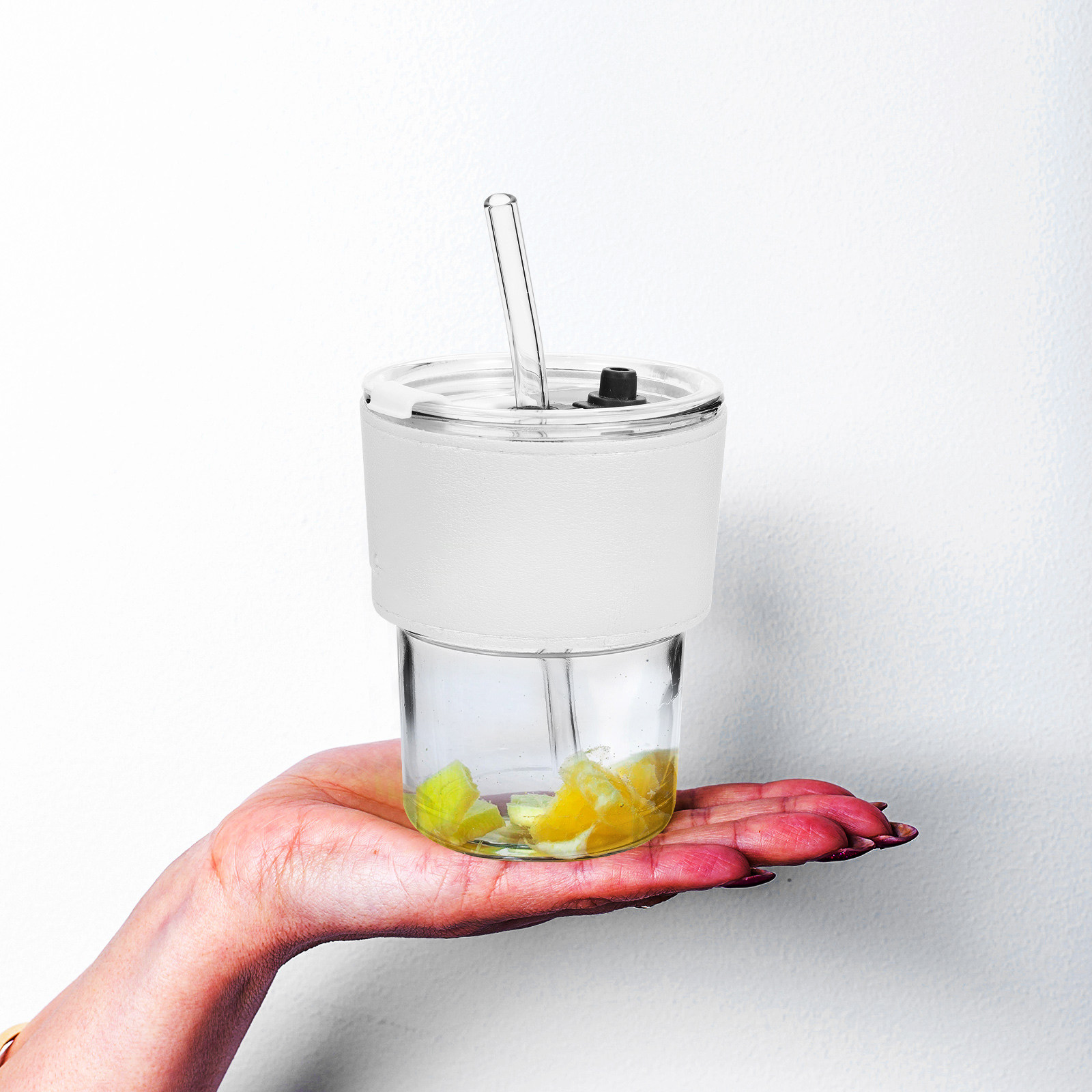2Pcs Glass Juice Bottle Set St - Reusable Straw ulasan dan harga