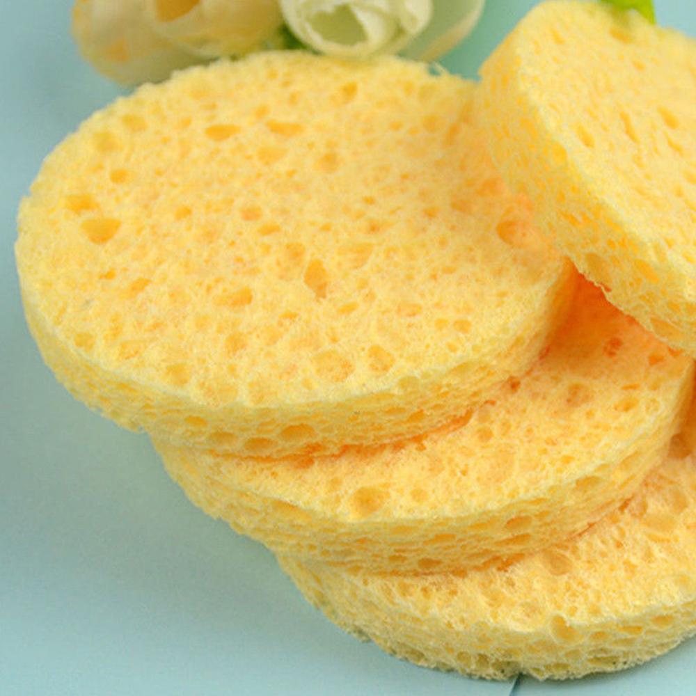 10pcs 6-9cm Yellow Face Round  - Eco Sponge ulasan dan harga