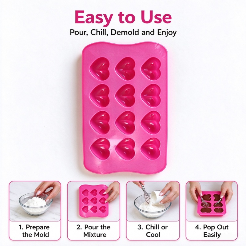 3D Love Heart Silicone Mold Fo - Eco Soap ulasan dan harga