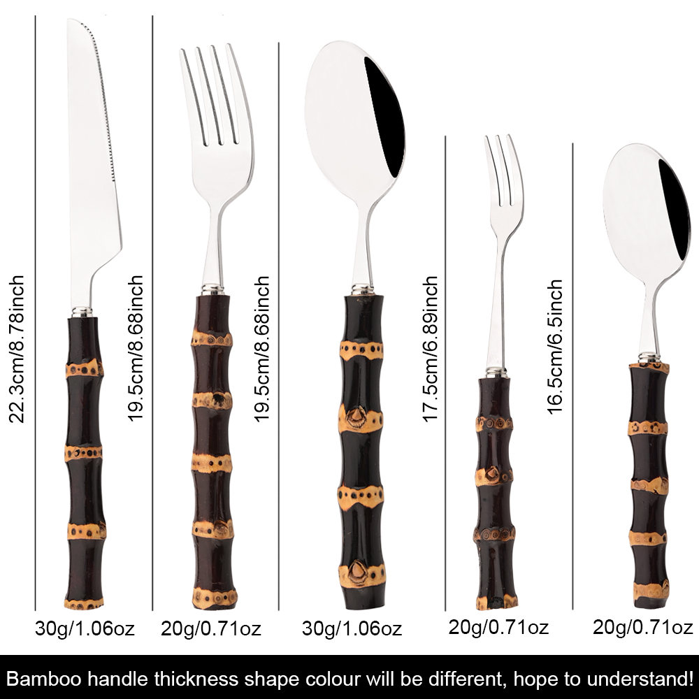 5Pcs Creative Home Bamboo Hand - Bamboo Cutlery ulasan dan harga