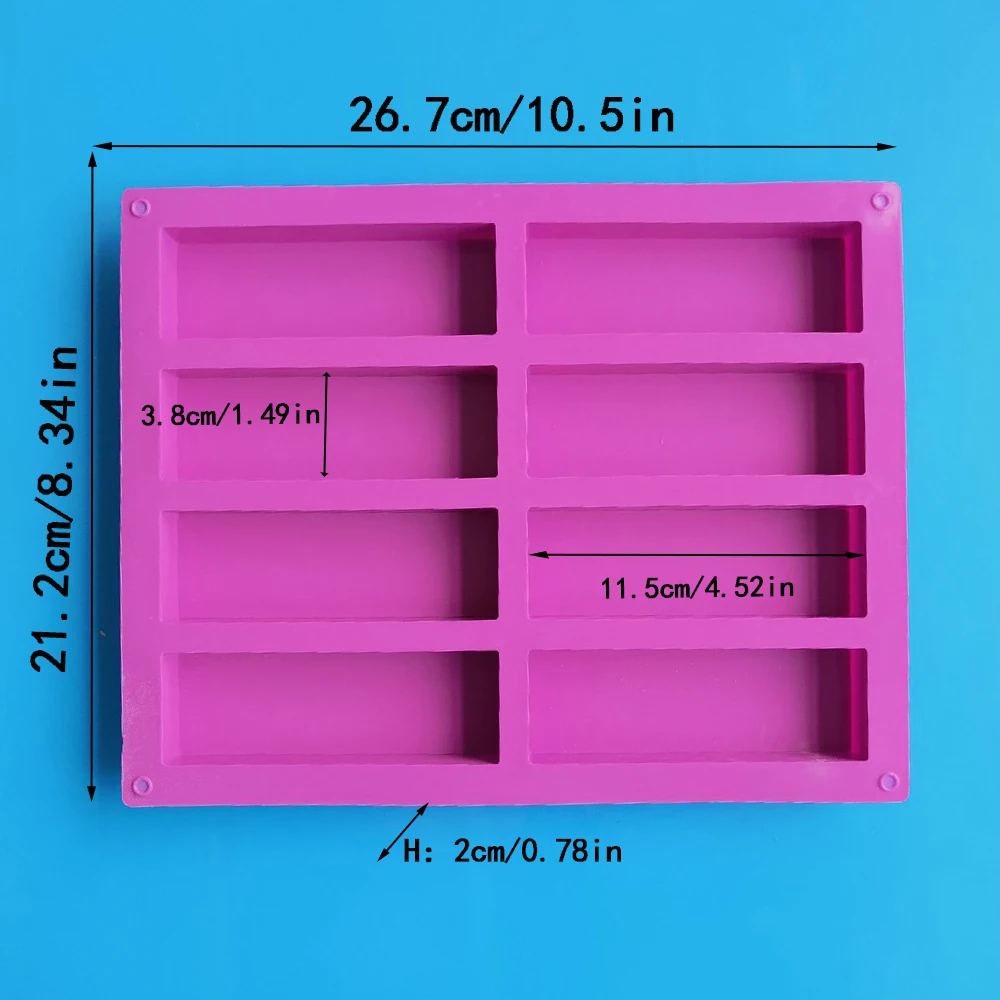8 Cavity Rectangle Silicone Ca - Eco Soap ulasan dan harga