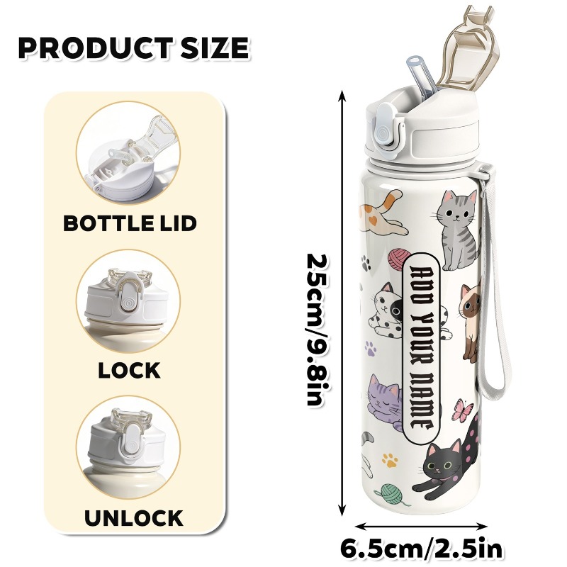 750ml Customizable Copywriting - Reusable Straw ulasan dan harga